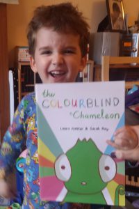 'I tried to get a photo of my son actually reading it, but too much over-excitement occurred!' Katherine Harrison, Health Education Wessex